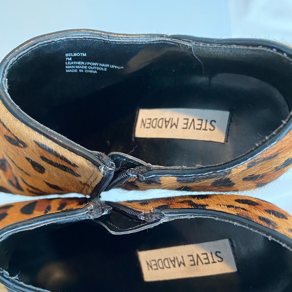Steve Madden leopard platform ankle booties - Picture 4 of 7